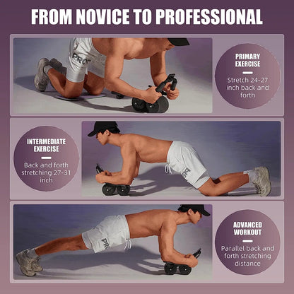 Automatic Rebound Ab Roller with Elbow Support & Digital Counter