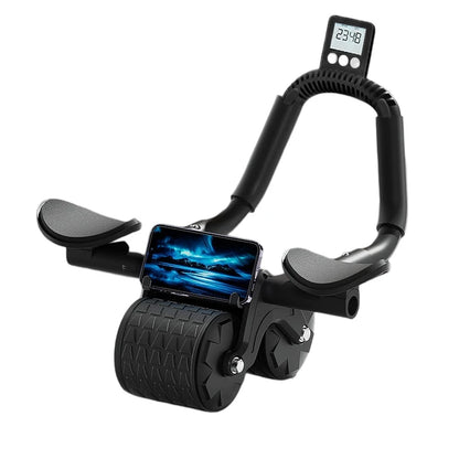 Automatic Rebound Ab Roller with Elbow Support & Digital Counter