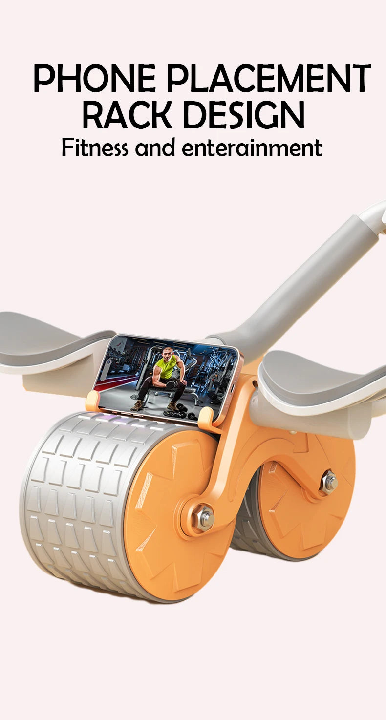 Automatic Rebound Ab Roller with Elbow Support & Digital Counter
