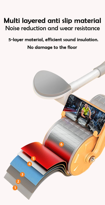 Automatic Rebound Ab Roller with Elbow Support & Digital Counter